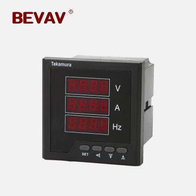 China Current Measurement BEVAV LED 80mm AVF Frequency Single Phase Current-Voltage Combination Meter for sale