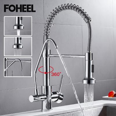 China Other Home Kitchen Spring Single Handle Hot And Cold Water Kitchen Sink Faucet Filtered Kitchens Faucets for sale