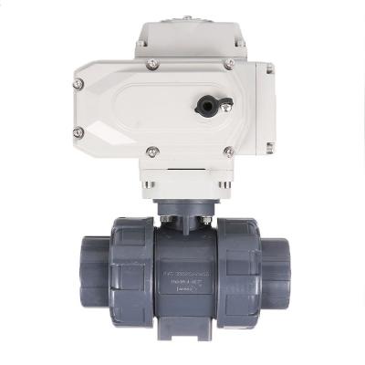 China High Quality Corrosion Resistance FOHEEL Competitive Price Quick Install Q911F-16S PVC Electric Plastic Ball Valve for sale