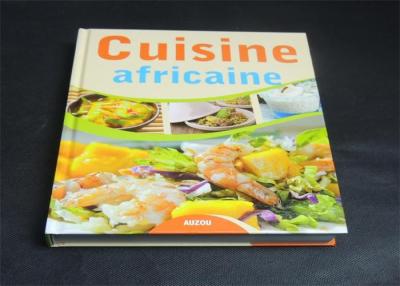 China Impresión del libro del cocinero del Hardcover con la cubierta brillante, libro de la puntada de silla de montar en venta