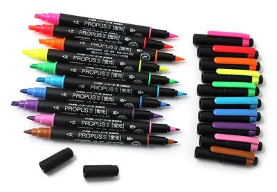 China Double Ended Multi Color Highlighter Customized For School for sale