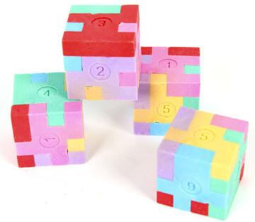 China 3D Puzzle Cube Eraser For Kids As Toys for sale