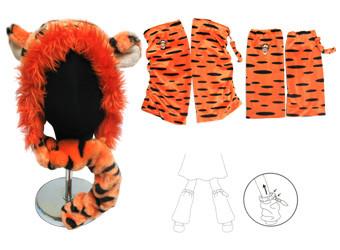 China Tigger Plush Earmuff Scarf Hat for sale