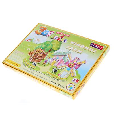 China Cartoon Toy Zilipoo Educational Toys High Quality 3D Paper Puzzle DIY Toys For Children for sale