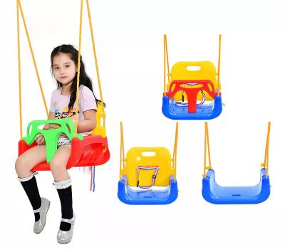 China Outdoor Play 3 in 1 Baby Swing Seat High Full Back Kids Bucket Hanging Swing Chair for sale