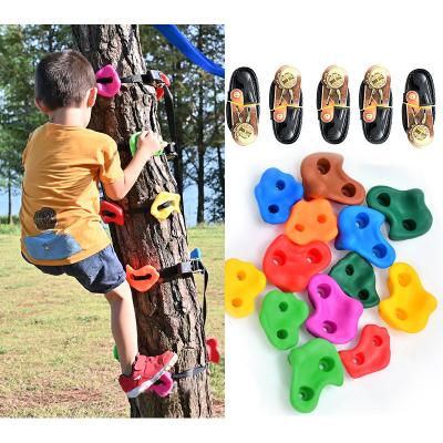 China Kids Eco-friendly Wall Rock Stones Slackline Climbing Ninjay Obstacle Course For Kids for sale