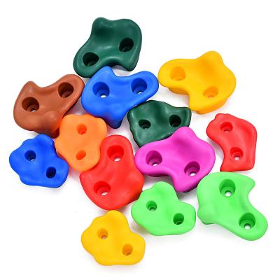 China Eco-Friendly Outdoor Kids Adventure Rock Climbing Stones Climbing Wall Swing Holds For Kids Playground Amusement Park for sale