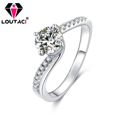 China LOUTACI Factory Outlet CLASSIC Moissanite D Color VVS1 Round Ribbon S925 Ceremonial Women Factory Outlet Gems Gemstone Jewelry for sale