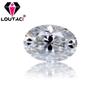 China Good Quality Moissanite Online Color Fire LOUTACI White Oval Cut VVS1 DEFGHIJ Color Set or Cut For Women Jewelry Setting for sale