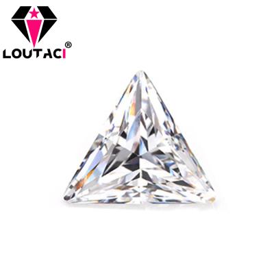 China Color Play or Fire LOUTACI Gemstones List Women Ring Jewelry Triangle Cut DEFGHIJ Color VVS1 Clarity Party Wedding for sale