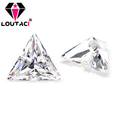 China Color Play or Fire LOUTACI Gemstones List Women Ring Jewelry Triangle Cut DEFGHIJ Color VVS1 Clarity Party Wedding for sale