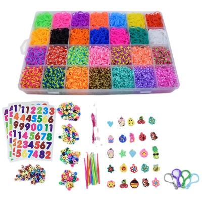 China Rubber+ABS Educational Toy 2022 Kids DIY Crafting Bracelets Rubber Toys Gifts Color Loom Rubber Bands for sale