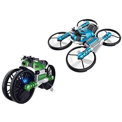 China RC Model Deformed Motorcycle Folding RC Quadcopter 2 in 1 Smart Remote Control Drone Size Placing Land and Air Amphibious RC for sale