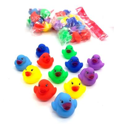 China Toy Baby Bath Water Duck Splashing Squeeze Sounds Toy Sounds Mini Yellow Rubber Leans Bath Small Duck Toy Children Swimming Beach Children's Gifts for sale