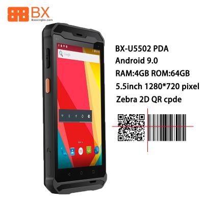 China Handheld Computer BX P5502 Android 9.0 Industrial Screen 2D QR Barcode Scanner 4GB 64GB PDA 5.5inch Data Terminal PDA for sale