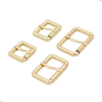 China Wholesale Pin Buckle Gold Plated Square Crotch Bag Strap Belt Buckle Metal Roll Single Buckle for sale