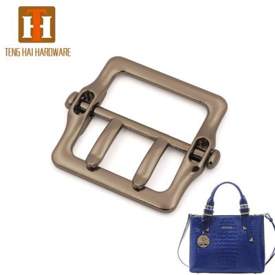 China Custom Two Handbag Manufacturers Metal Fork Belt Buckle Double For Handbags for sale