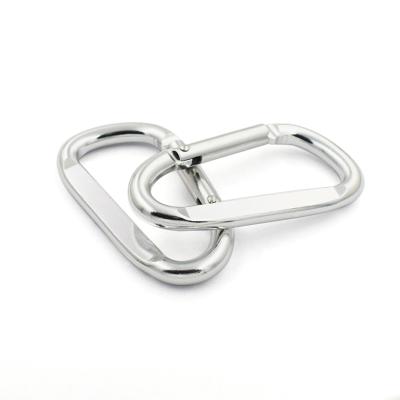 China Sample Laser Free Custom Logo D Cheap Aluminum Flat Carabiner For Bags for sale