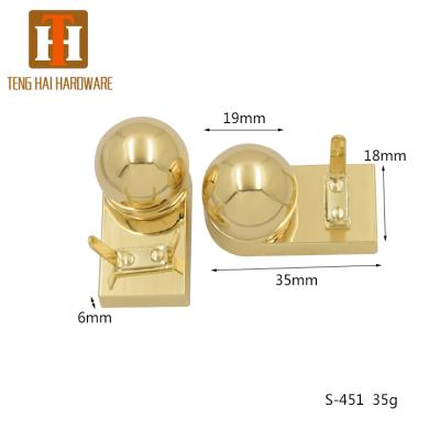 China Round fashion square metal push lock ball shape of the bag. .etc for bags for sale