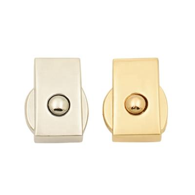 China Well User Friendly Custom Color Plating Small Decorative Metal Push Lock For Purse for sale