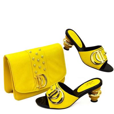 China Breathable High Quality Italian Shoes And Bag Set Italian Shoes And Bag Set For African Party for sale