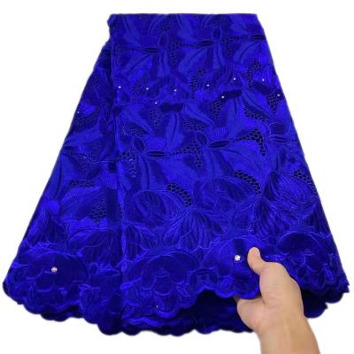 China New Design Sustainable High Quality Cotton Lace Fabric Swiss Voile Lace Fabric for sale