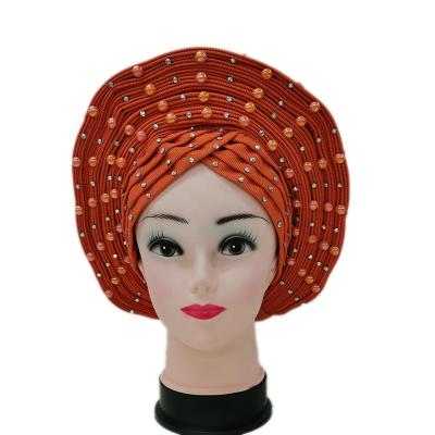 China Newest african gele party headtie asoke auto african gele headties african head wrap for sale for sale