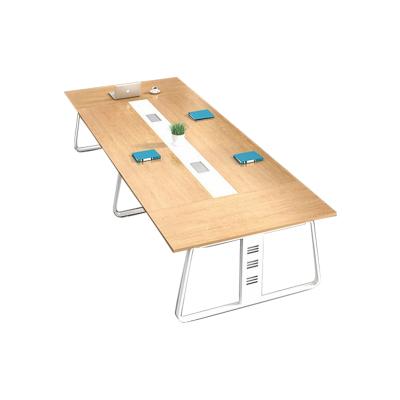 China Thickened Cheap Steel Framed Modern Simple Modern Wooden Conference Table Top Panel Conference Tables Meeting Table And Chairs Desk for sale