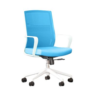 China Blue Ergonomic Student Seat Family Meeting Room Swivel Chair Employees Mesh Office Rotation Chair for sale