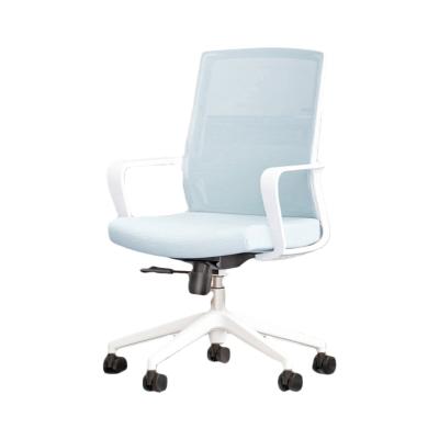 China Cheap Light Blue Ergonomic Rotating Student Seat Family Meeting Room Swivel Chair Staff Office Chair Swivel for sale