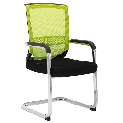 China Simple And Modern Office Green Mesh Bow Legged Meeting Chair Staff Chair Super Load Bearing Capacity Computer Chair for sale