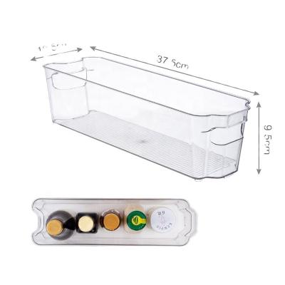 China Refrigeration Disposable Multifunctional Transparent Tool Container Clear Organizer Storage Boxes and Stackable Kitchen Fridge Food Bins for sale