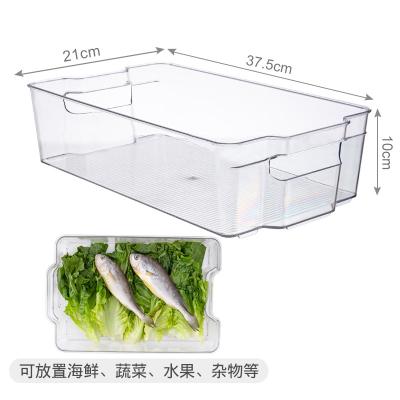 China Freshness Preservation BPA Free Plastic Drain Drawers Stackable Fridge Storage Box Pull Out Organizer Fridge Storage Set for sale