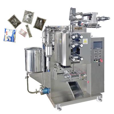 China Automatic CLOTHING Organic Liquid Packing Machine For 3 And 4 Side Sealing Sachet for sale