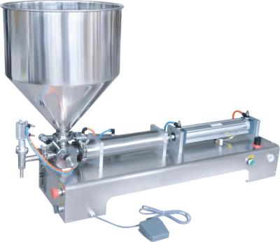 China New Type Glycerin Chemical Juice Paste Semi Automatic Liquid Filling Machine With Mixer for sale