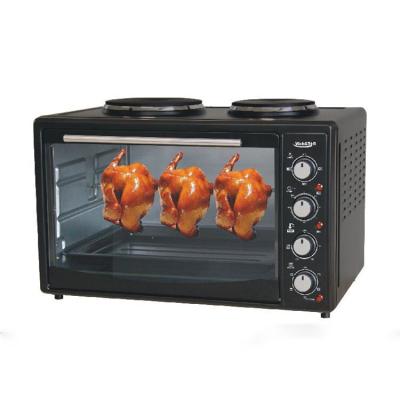 China Hotel Household Electric Counter Top Bread Toaster Oven With Two Hot Plate for sale