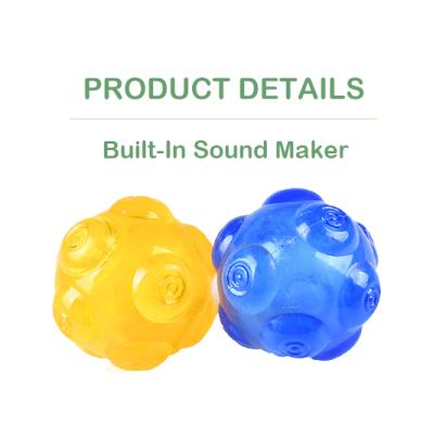 China Best Quality Sustainable Sound Making Fun Bouncy Ball Toy For Pet Safe Rubber Band Ball for sale