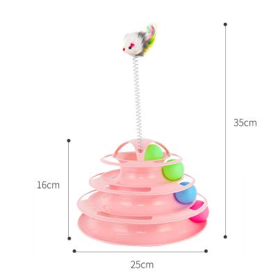 China Cat Toy Roller Four-Level Tower Tracks viable with the interactive colored balls for sale