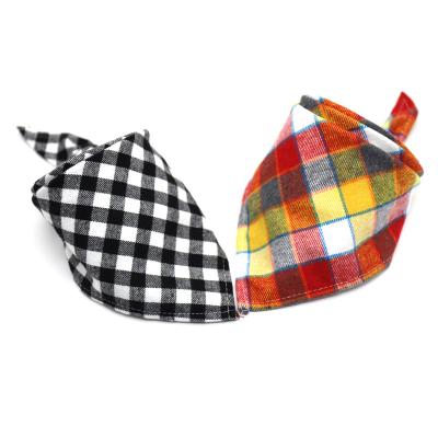 China Viable Hot Selling Stylish British Dog Bandana Plaid Style Pet Clothing Accessories Soft And Cozy Cute Pet Clothes Warm Scarf for sale