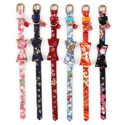 China Viable Floral Fashion Cat Collar from Cat Adjustable Bow Tie Japanese for sale