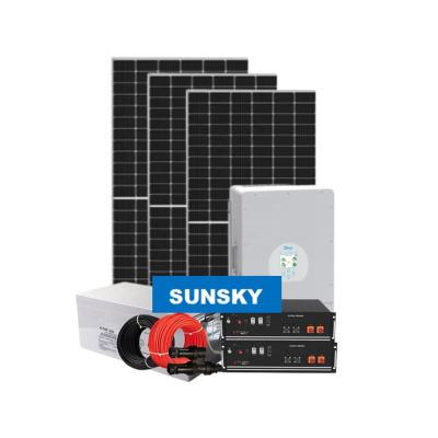 China 5kw Complete Solar Panel Home Hybrid Inverter Solar Power System 1kw 3kw 5kw 8kw 10kw for Home for sale