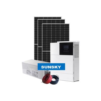 China Good quality 3000 watt 5kw 10kw home solar panel system 5kva off grid generator power for home for sale