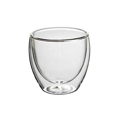 China Minimalist 250ml Cappuccino Double Wall Thermal Glasses for sale