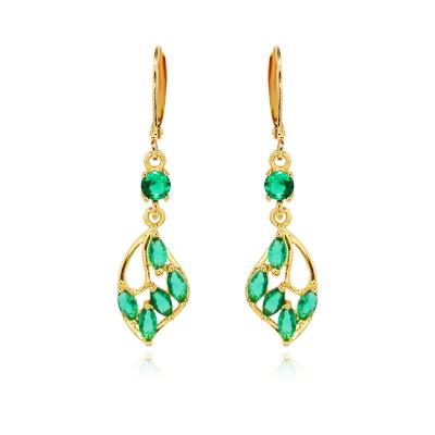 China Muyang FASHIONABLE Fine Jewelry Green Diamond Earring Women 2022 for sale