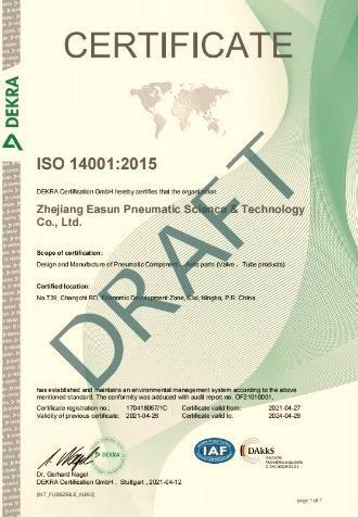 ISO14001 - Zhejiang Easun Pneumatic Science & Technology Co., Ltd.