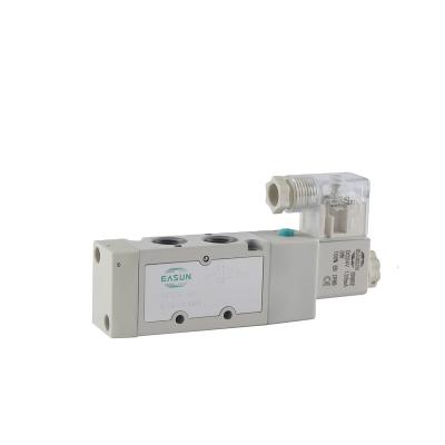 China Die Cast EASUN Solenoid 4V310 Series 5/2way Solenoid Aluminum Pneumatic Single Control Valve for sale