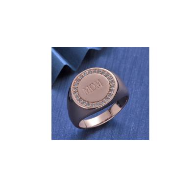 China Fashion Dy Name Fashion Jewelry Custom Engraved Name Ring for sale