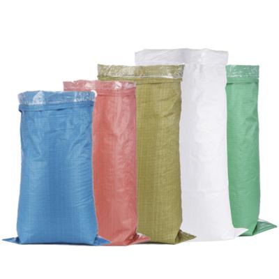 China Security 100kg 100 25 50 Kg PP Cement Flour Sugar Rice Plastic Woven Sack Bag for sale