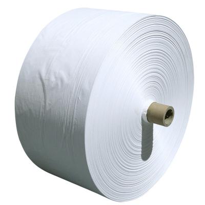 China New Safety Virgin Material Polypropylene Laminated Bags Roll PP Woven Rolls For Rice Fertilizer for sale