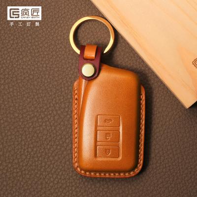 China NEW 2021 Luxury Handmade High Grade Full Grain Car Key Stitching Genuine Leather Smart Covers and 100% Eco-friendly For Lexus LGS/es/nx235/R0 for sale